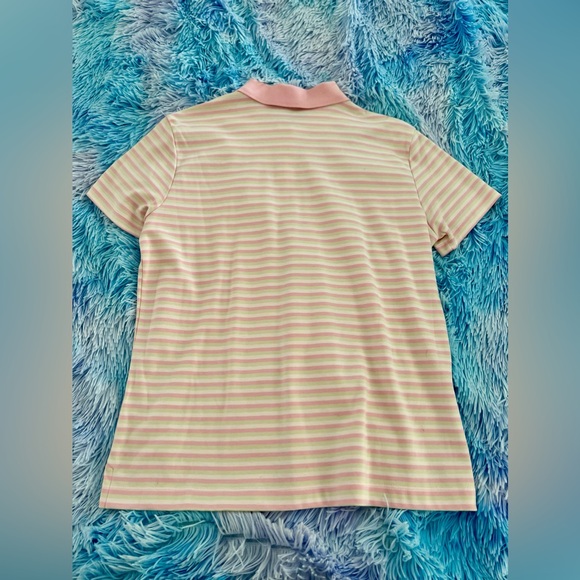 Lands’ End Pink Striped Button Down Shirt - Picture 2 of 2